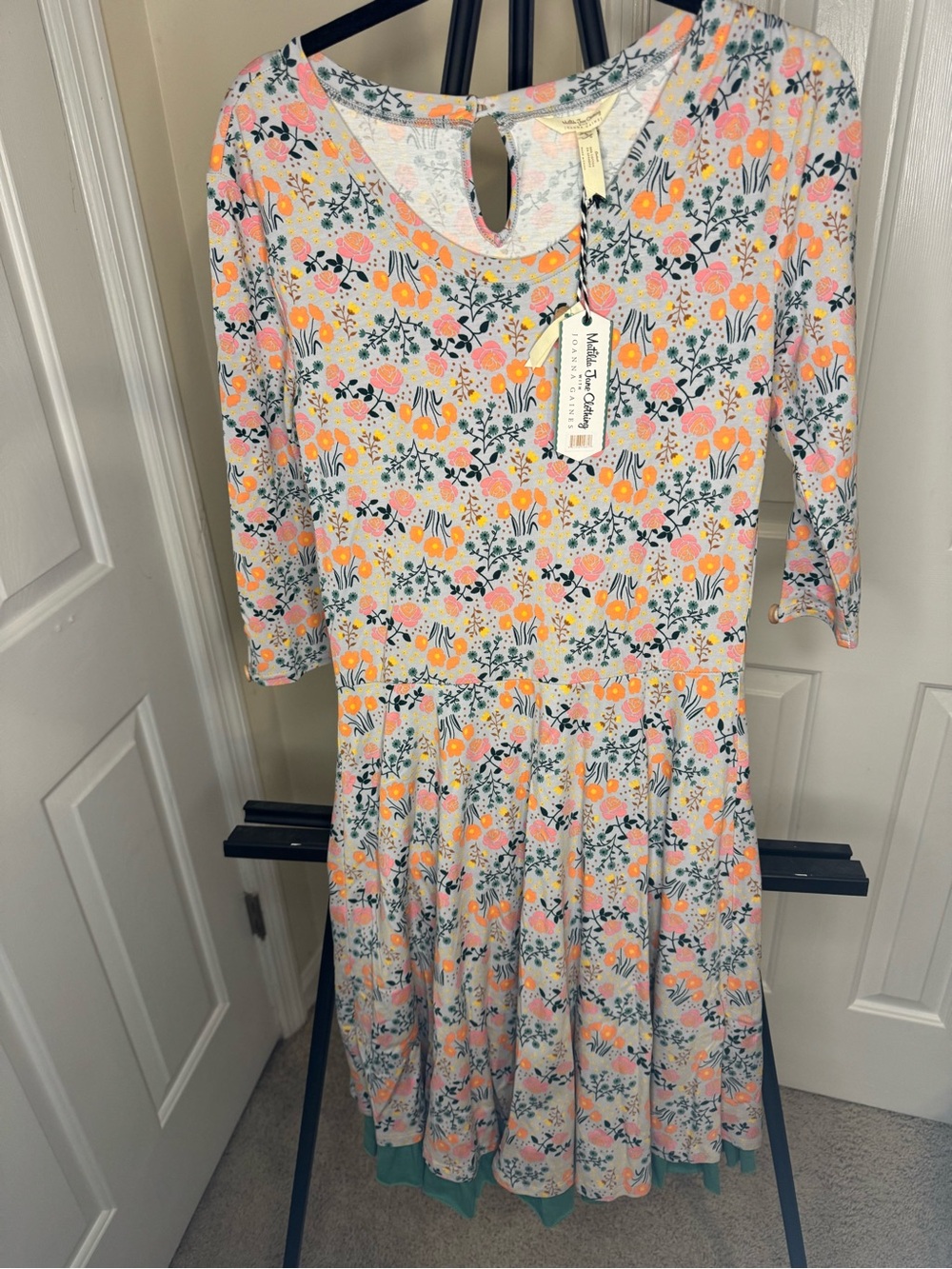 Matilda Jane Floral Midi Dress in Pink, Yellow & Green